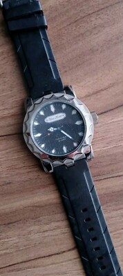 MARC ECKO-50M-48mm Case-Black Resin Mens Watch E12578G1-EUC-New Battery-Large