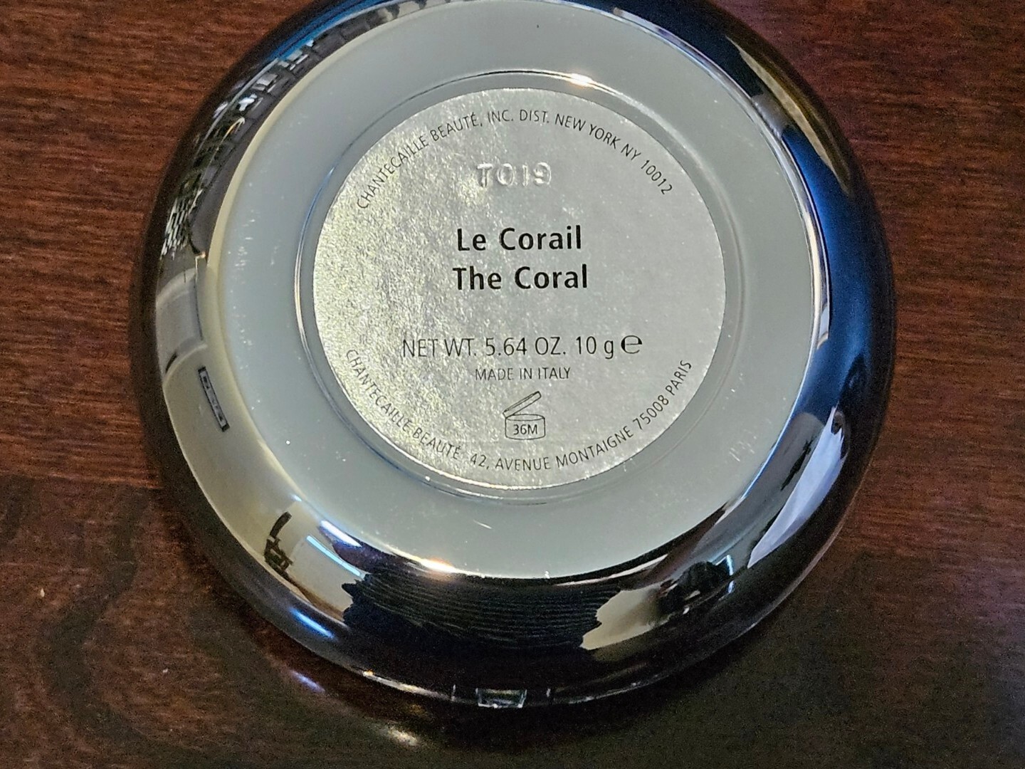 RARE LE JAY STRONGWATER CHANTECAILLE CORAL POWDER CRYSTAL ENAMEL COMPACT MIRROR