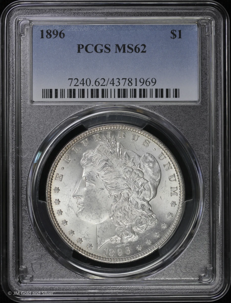 MS 62 Graded 1896 Year Morgan US Dollars (1878-1921) for sale | eBay