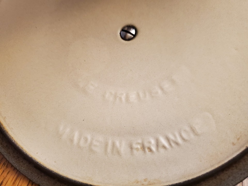 Le Creuset Used Black 7.75 Inch "B" Metal Lid Made In France eBay