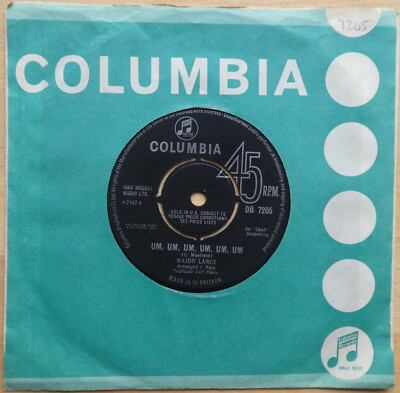 MAJOR LANCE - UM, UM, UM, UM, UM, UM / SWEET MUSIC- UK COLUMBIA (1963)  NM