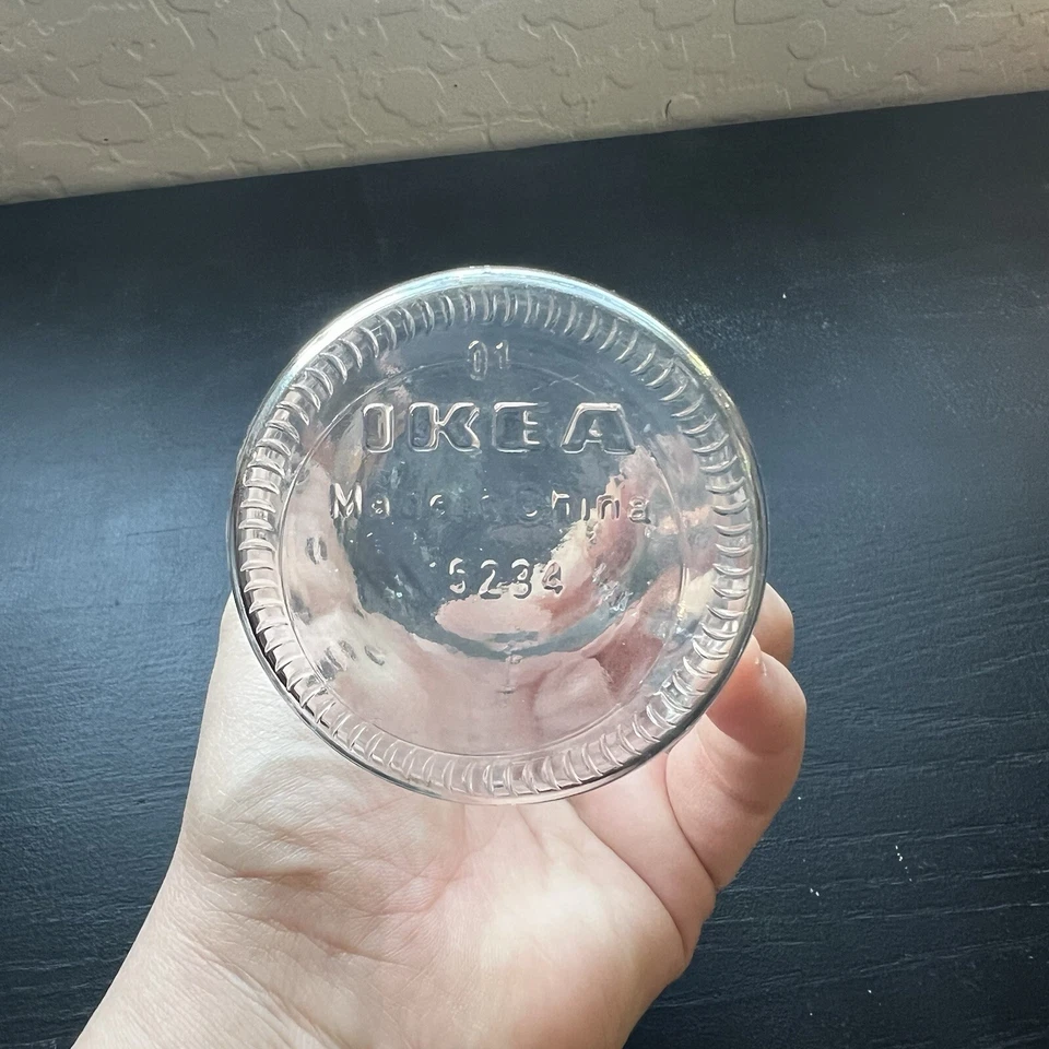 Florero de vidrio transparente IKEA Emma Dafnas diseño polaco 7" edición limitada Foto 3 de 4