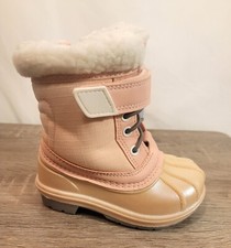 Cat  Jack-Girls Journey Light Pink Faux Fur Thinsulate Snow Boots size 6