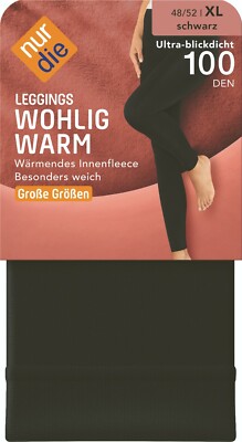 nur die Wohlig-Warm Leggings 100 den schwarz Gr. S /  M /  L / XL  Neu
