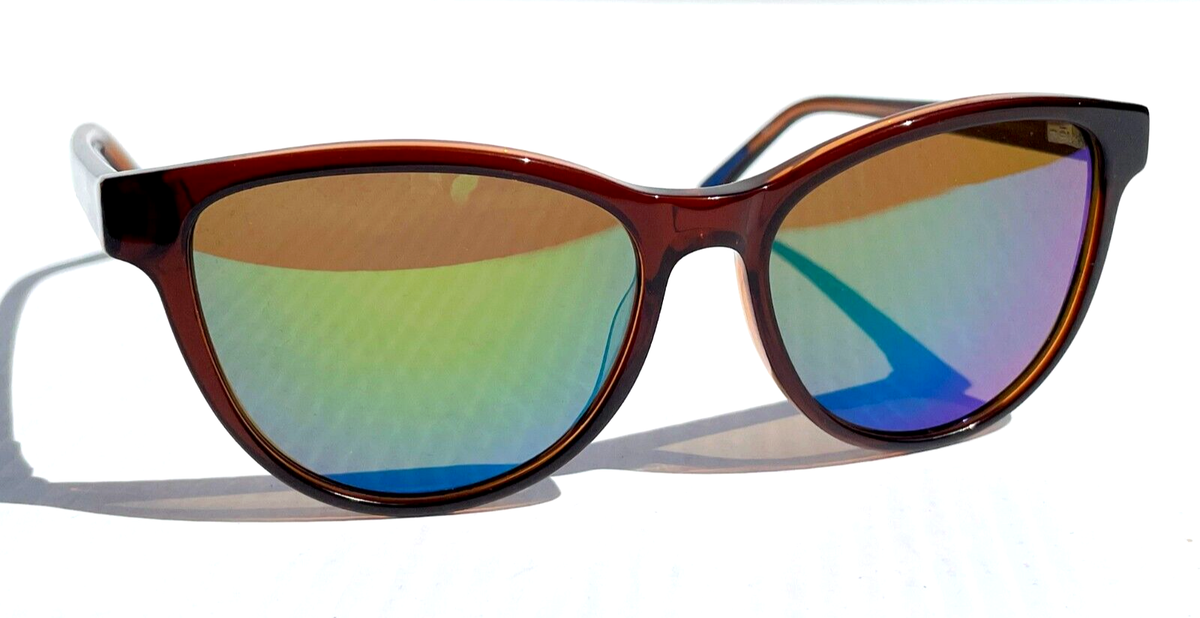 NEW Revo DAPHNE Brown POLARIZED Green Lens Cat Eye Sunglass  display picture 1