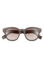 Le Specs Grass Band 49mm Polarized Round Sunglasses in Midnight Grass/Wrm Smk Gr