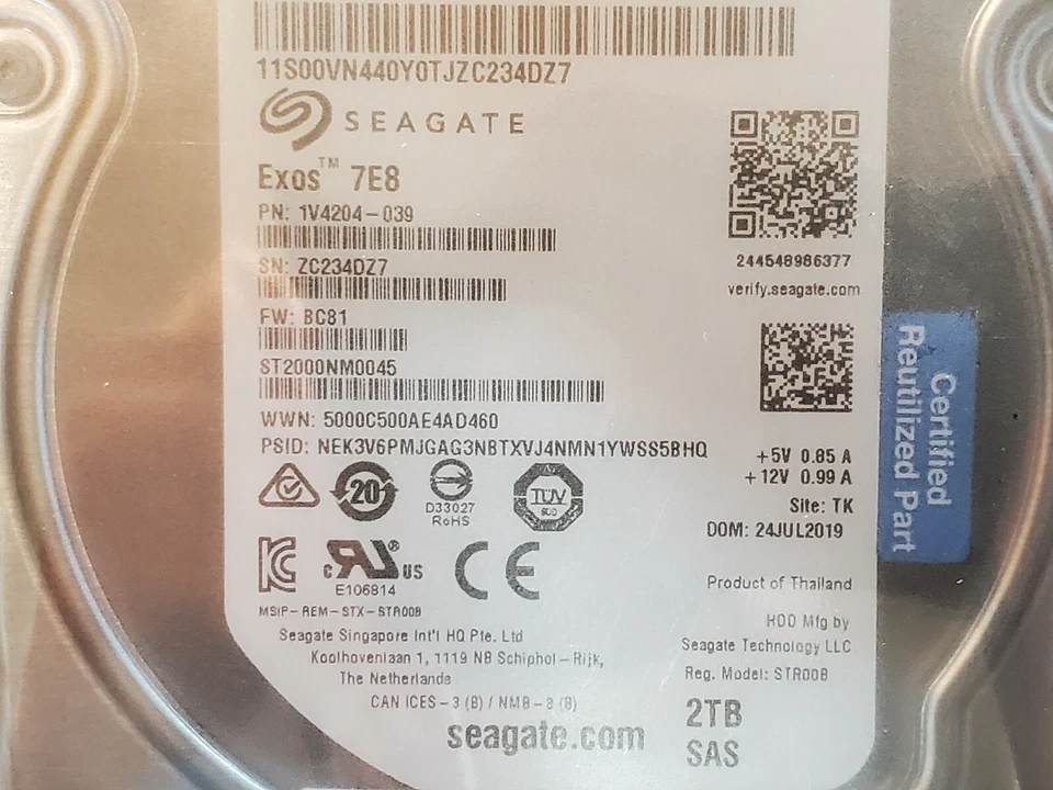 Seagate PN: ST2000NM0045/IBM PN: 90Y9000 / 2TB SAS Hard Drive 7200 RPM 3.5"  - Image 3 of 4