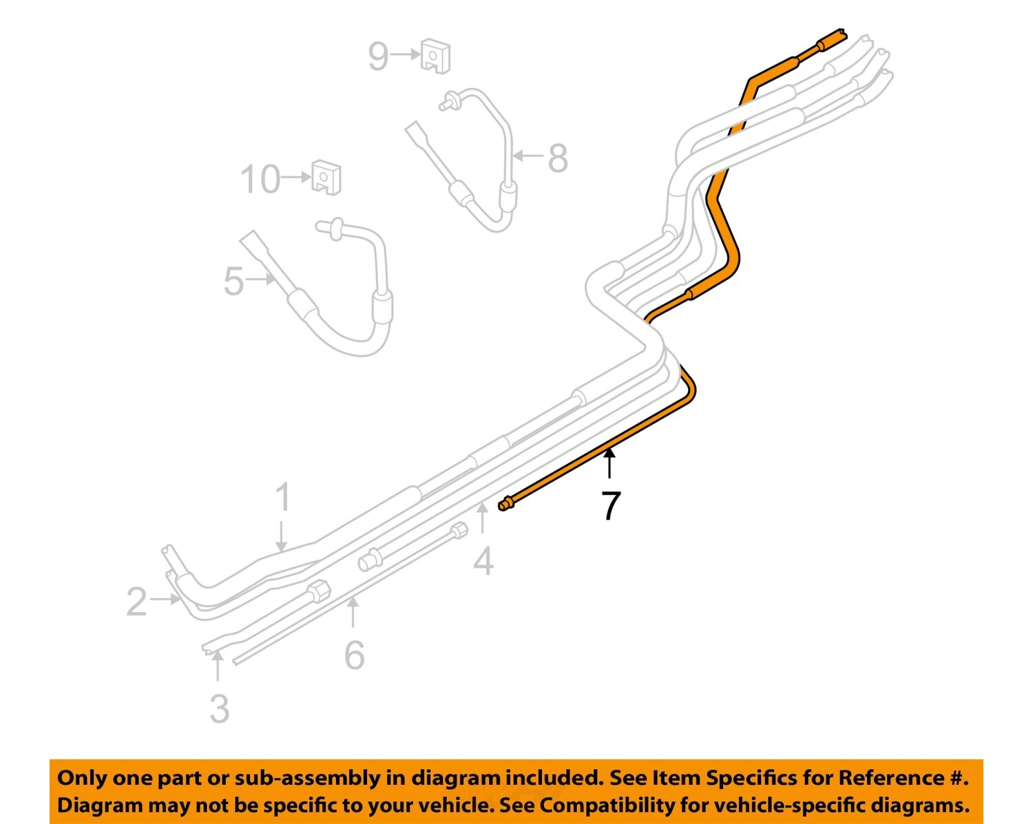 FORD OEM 0814 E350 Super Duty 5.4LV8 Rear Ac LinesA/C Ac Line