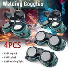 4PC Flip Up Oxy Cutting Welding Safety Glasses Solder Welder Goggles Eye Protect