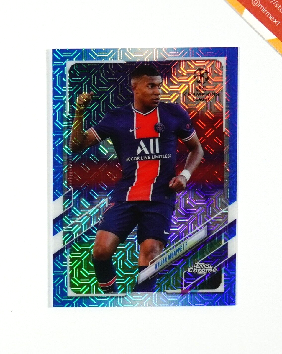 キリアン・エムバペ topps Chrome Kylian Mbappe Topps Chrome UEFA Champions League Kylian Mbapp  /75 Blue Wave 2020