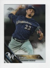 2016 Topps Chrome Baseball MATT GARZA MILWAUKEE BREWERS #154