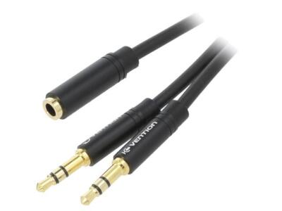 BBOBY Kabel Jack 3,5mm Stecker 3pin x2,Jack 3,5mm 4pin Buchse 0,3 meter VENTION