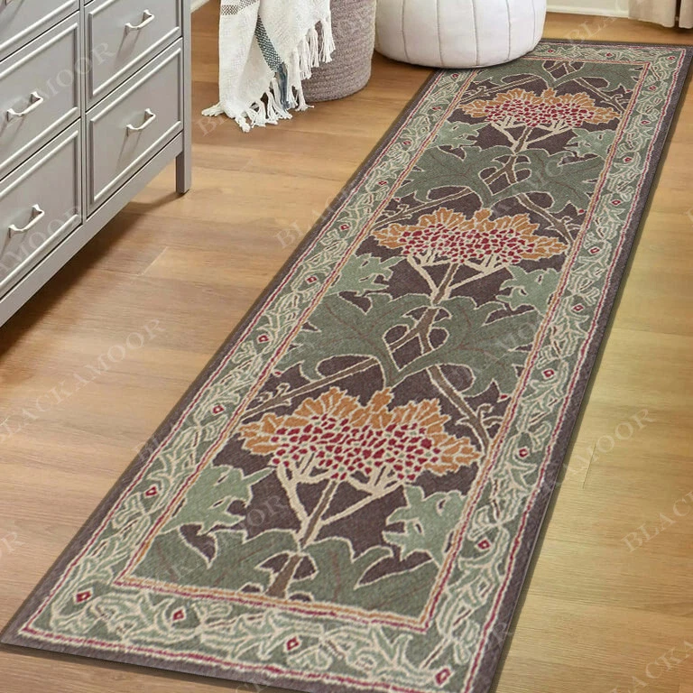 William Morris Cecil Green Handmade Tufted Woolen Without - Image 4 of 4