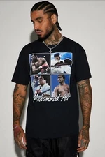 Brand New Muhammad Ali "The Goat" Vintage Black Icon Shirt Size Medium