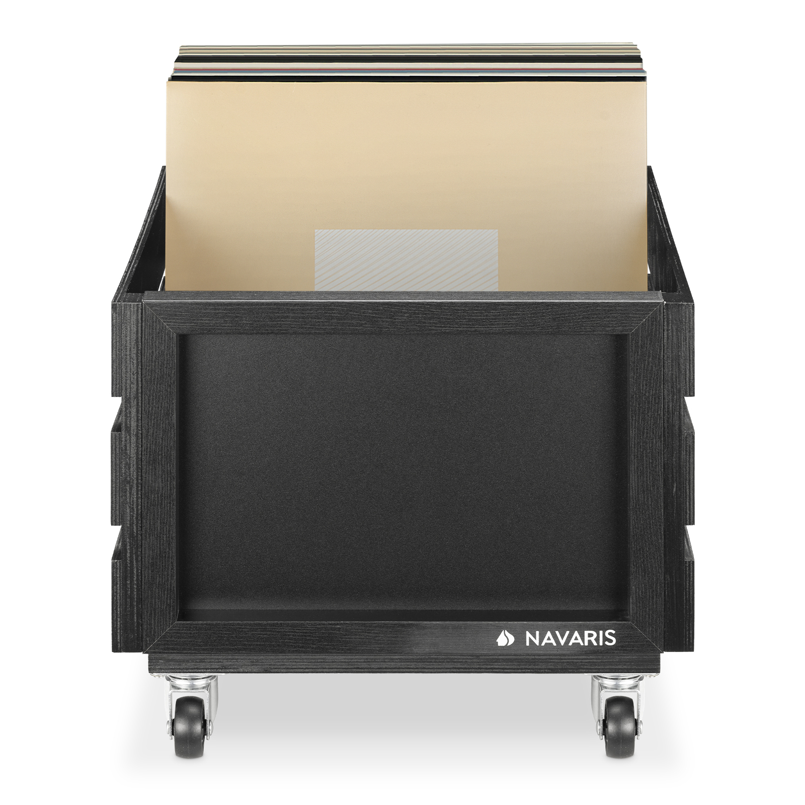 Supporto Per Giradischi GIANTEX - Mobile In Legno E Metallo, 70x36x73.5 Cm, Con Cassetto E Ripiani, Colore Nero