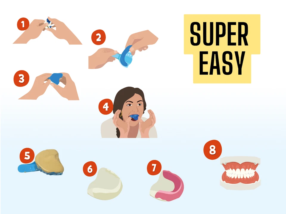 Kit de Dentadura Novedad - HACER EN CASA - Totalmente Personalizable - ¡Instrucciones incluidas! Foto 3 de 4