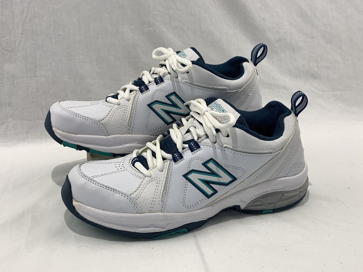 New Balance 608 v3 White/Teal Walking Shoes Women's Size 10 B