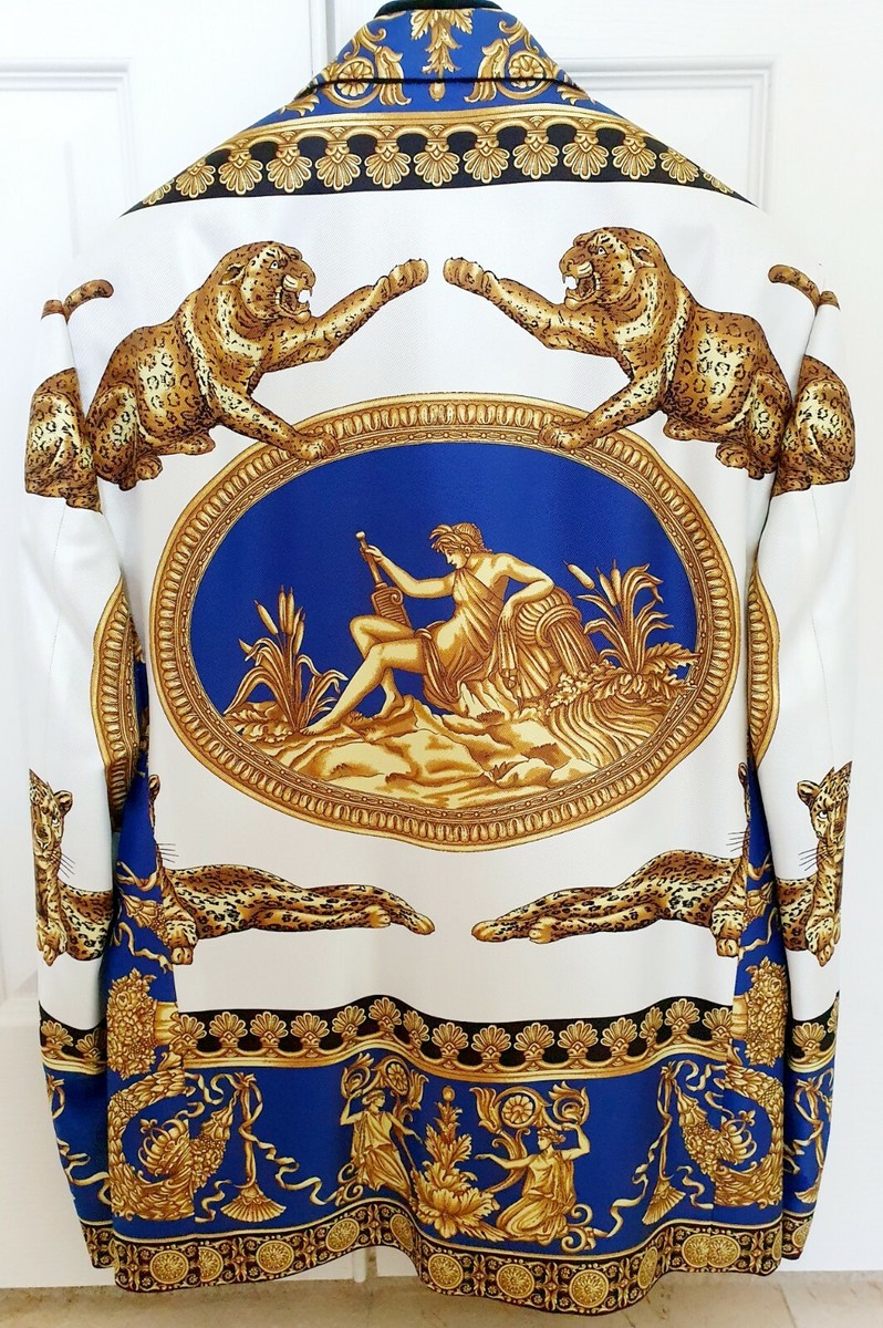 FIRST LINE VERSACE CLASSIC BAROQUE PANTHER SILK BLAZER