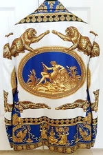 FIRST LINE VERSACE CLASSIC BAROQUE PANTHER SILK BLAZER JACKET 48 ITALY 38 US NEW