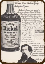 1965 GEORGE DICKEL Tennessee Whisky Vntg-Look **DECORATIVE REPLICA METAL SIGN **