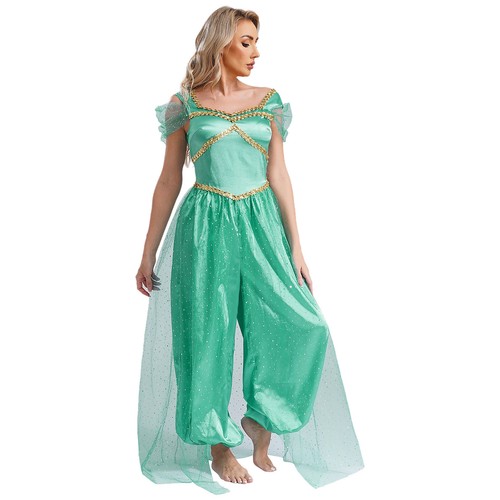 Costume cosplay donna principessa indiana araba danza del ventre tutina pagliaccetto - Foto 13 di 59