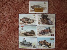 TANKS AND ARMOURED CARS OF THE BRITISH ARMY.  6 card set.  Mint Condition