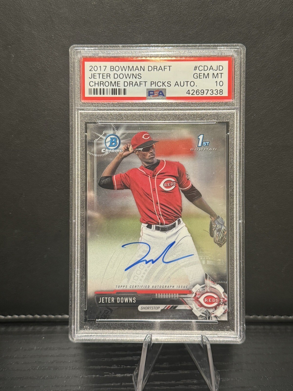 JETER DOWNS 2017 Bowman Draft 1ST CHROME AUTO PSA 10 #CDA-JD Boston Red Sox