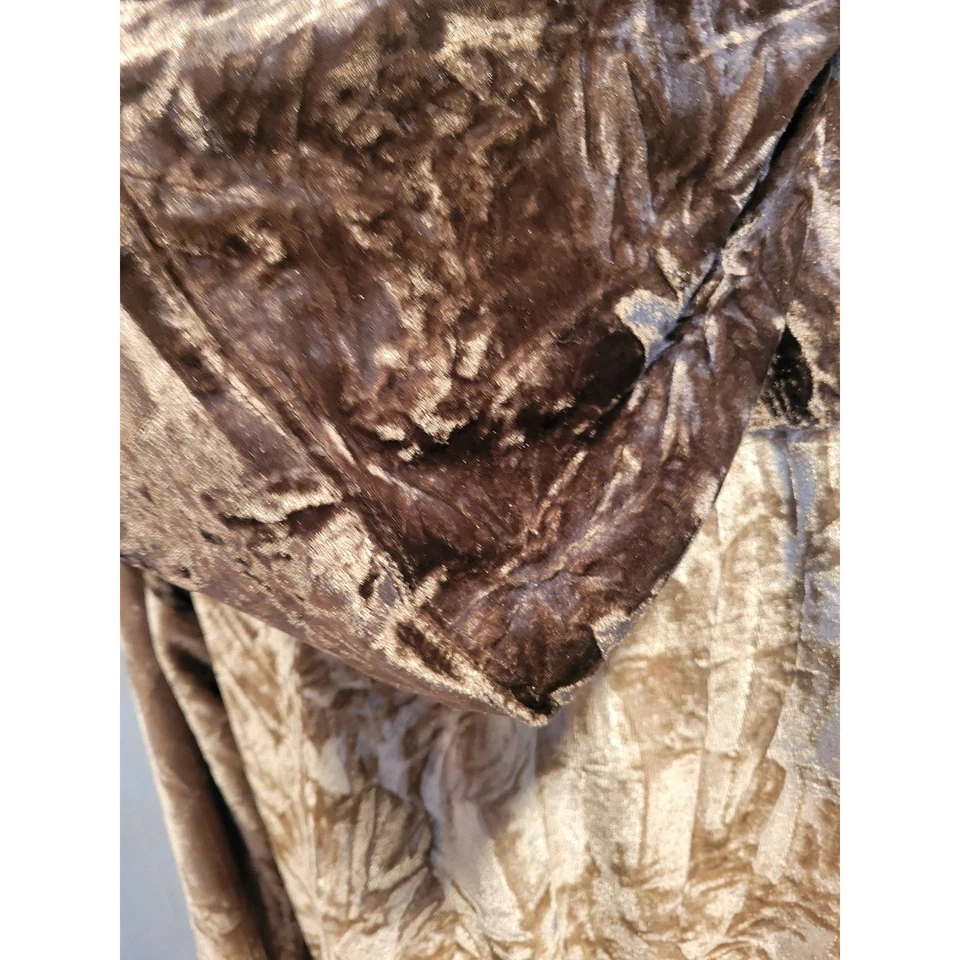 Mystree L измельченный бархат стриженный мех с капюшоном большого размера пэчворк куртка богемное роскошь - Изображение 4 из 4