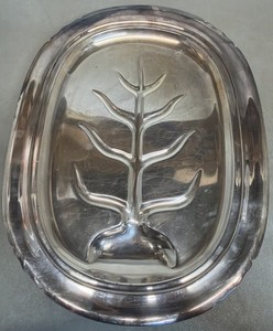 Reed and Barton Silver Plated 18" X 14" Serving Tray Mayflower 005000 Large 4lbs