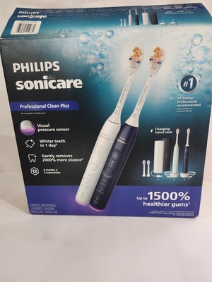 Philips Sonicare Professional Clean Plus 2-Pack Electric Toothbrush Pressure NEW