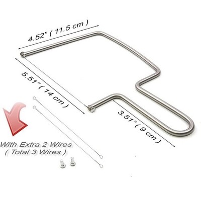 Cheese Slicer Cutter with Extra 2 Wires Stainless Steel Kitchen Tool