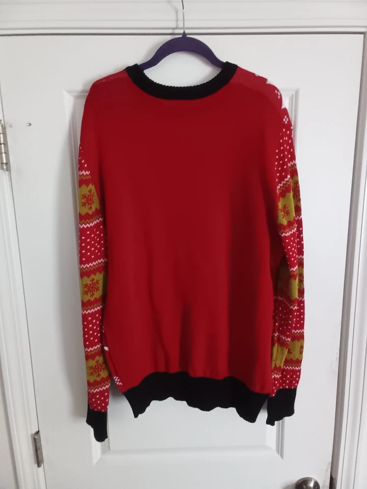 The Grinch Sweater Mens XL Red Naughty or Nice Christmas Ugly Holiday NWT (L) - Image 3 of 3