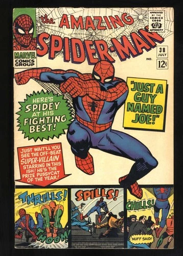 Amazing Spider-Man #38 FN+ 6.5 2nd Mary Jane! Last Ditko issue! Marvel 1966