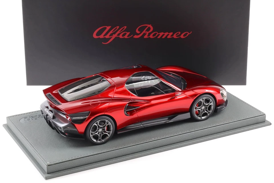 1:18 BBR Alfa Romeo 33 Stradale Rosso Villa d'Este rosso metallizzato - Limited 333 pz - Immagine 3 di 4