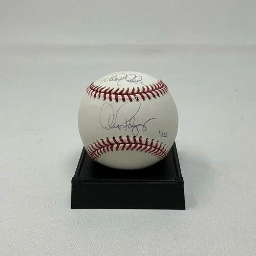 Derek Jeter & Alex Rodriguez Autographed New York Yankees ROML Baseball JSA LOA