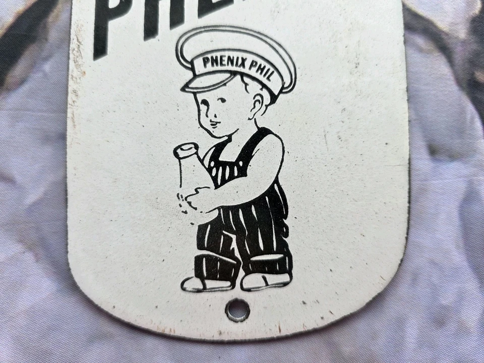 DE COLECCIÓN PHENIX PHIL ON USE BOTELLA DE LECHE PHENIX SIGNO DE PORCELANA 10"×4". Foto 4 de 4