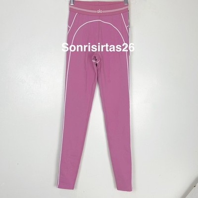 Alo Yoga Airbrush High-Waist Heart Throb Legging Size XS Pink Wild Rose Sold Out