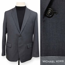 MICHAEL KORS mens solid gray two button sport coat suit jacket blazer 42 R