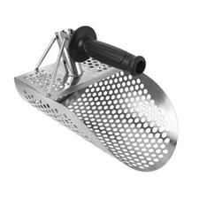 Stainless Beach Sand Scoop Metal Detecting with Handle Tool Fast Sifting8001