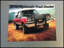 1978 Plymouth Trail Duster Truck Original Sales Brochure Catalog
