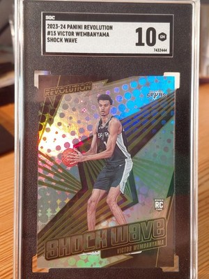 Victor Wembanyama 2023 Panini Revolution Show Wave RC SGC 10 #15 San Ant. Spurs