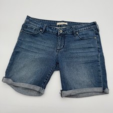 Bullhead Womens Medium Wash Denim Cuffed Jean Shorts Blue Size 27