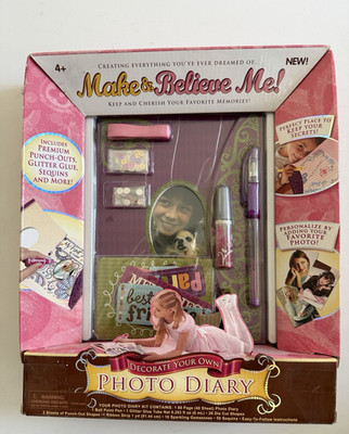 Photo Diary Craft Make & Believe Girls 80 Pages Create Decorate Ur Own Story NEW