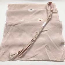 7407 Japanese Kimono Accessory Obiage and Obijime 2-piece Set Silk Shibori
