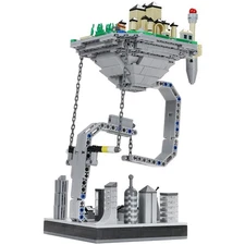 Compatible Tension Suspension Floating Magic Fortress Castle 752 Build Moc