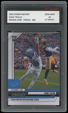 Isaac TeSlaa 2025 Panini Instant NFL Rookie Card #65 Detroit Lions 1st Graded 10