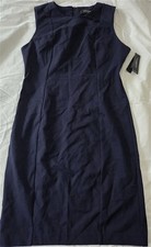 NWT Liverpool 4 27 Sleeveless Sheath Dress Navy Blue 130007