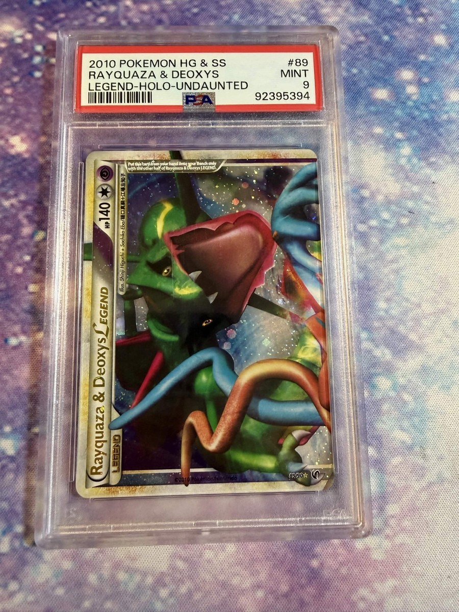 PSA 9 Rayquaza & Deoxys Legend #89 Undaunted Holo Pokemon Card