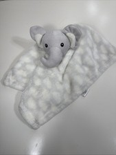 Plush Lovey Gray Elephant HB Hudson Security Blanket Clouds 14  Baby