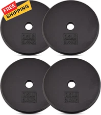 Yes4All Standard 1" Cast Iron Weight Plate - P. 7.5 LBS (4PCS), 1-Inch Center 